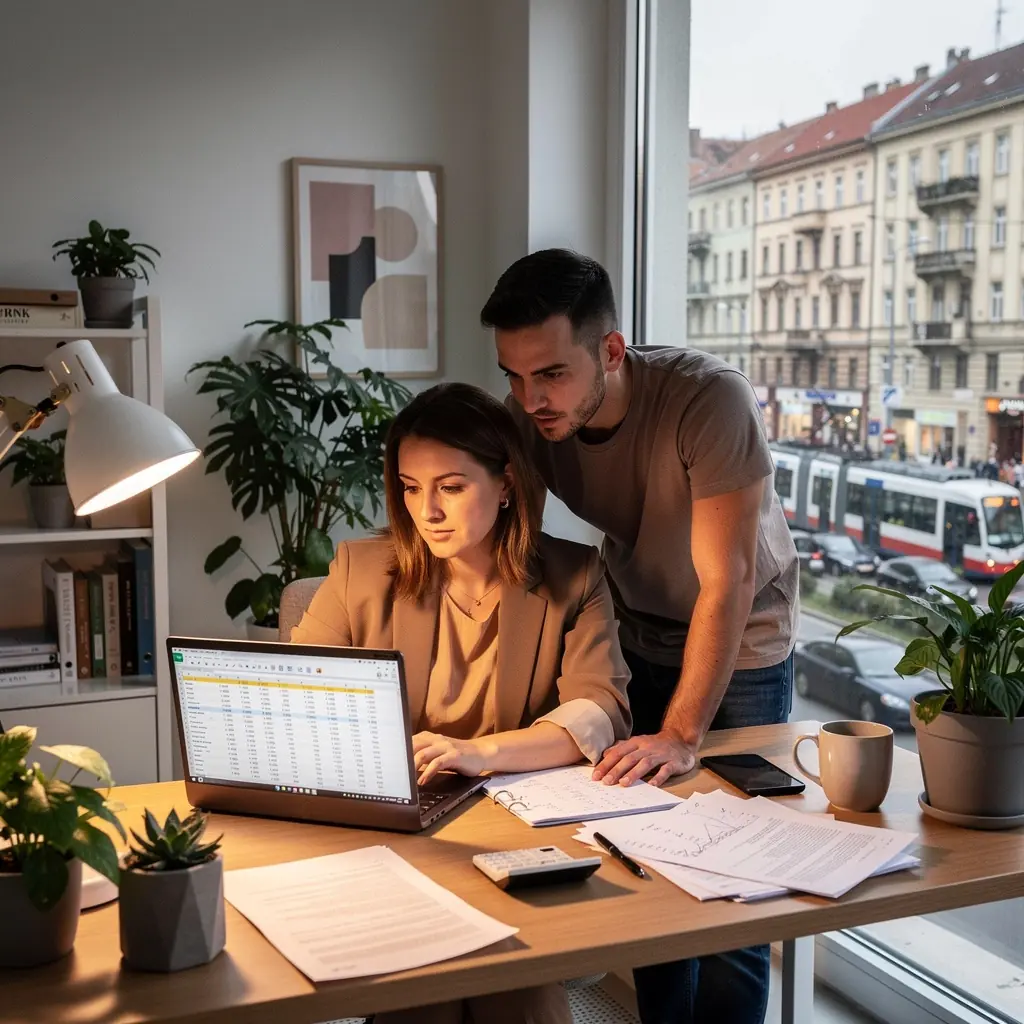 Családi vásárlás képe, ahol tudatosan választanak ki termékeket.